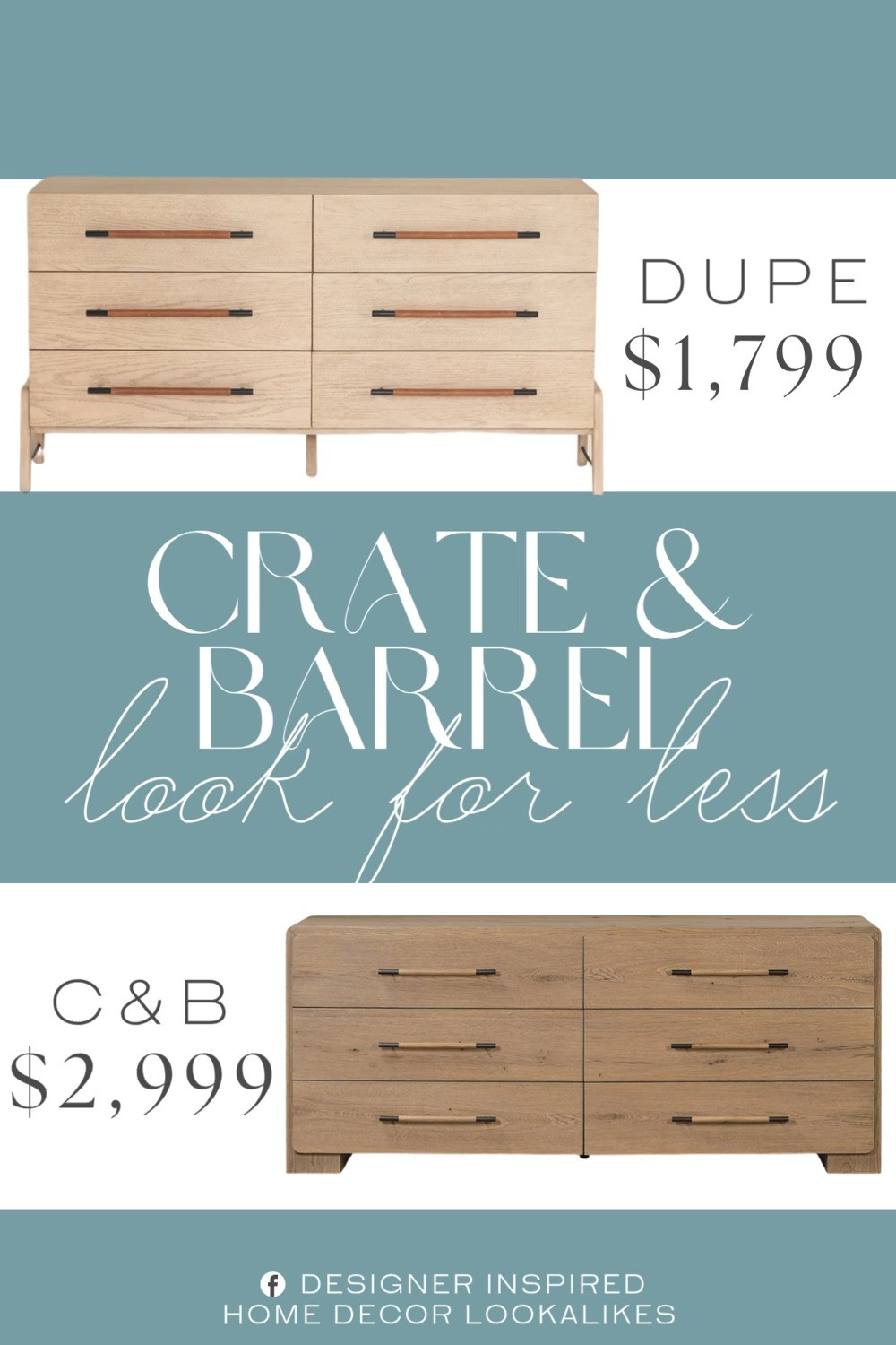 Inspired by Crate & Barrel 6-Drawer Dresser. Modern Wooden Dresser. Contemporary Bedroom Dresser. Sleek Bedroom Storage. Wooden 6-Drawer Dresser. Solid Wood Dresser. Natural Wood Dresser. Rustic Wood Storage Cabinet. 

Home more affordable option find copy cat similar look for less budget friendly affordable cheap cheaper beautiful pretty. Clearance sale coupon code discount code promo code luxury lookalike look a like Inspo inspiration inspired by idea ideas Love like these? I share multiple every day in my FB group.
#crateandbarrelinspired #drawerdresser #bedroomstorage #wooddresser #storagefurniture #furniturefinds #bedroominspo 

 #LTKHome
