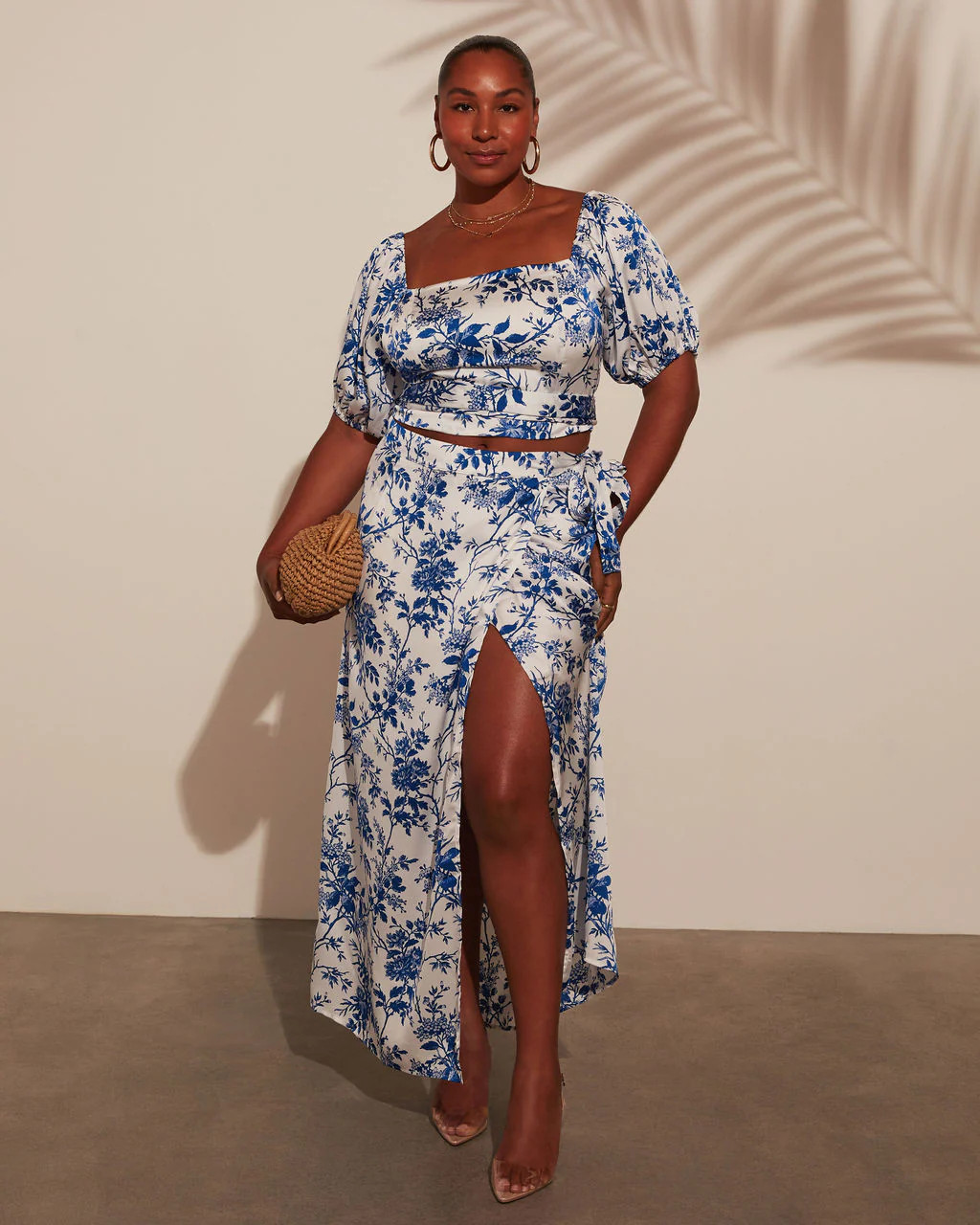 Malvina Printed Wrap Midi Skirt | VICI