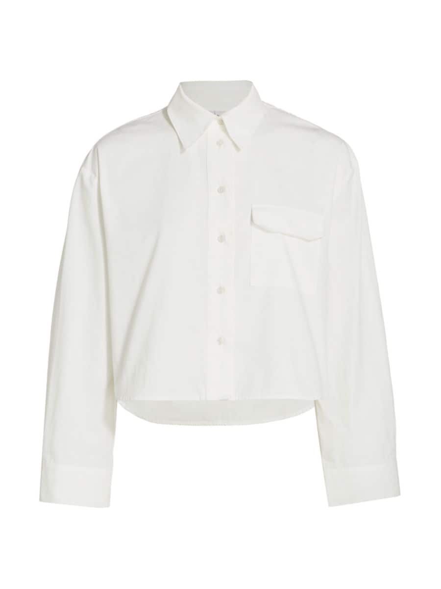 Travis Cropped Button-Front Shirt | Saks Fifth Avenue