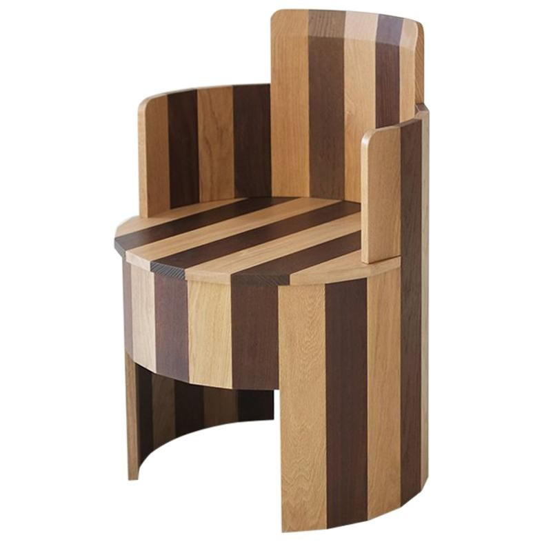 Contemporary Cooperage Dining Chair in Striped Oak by Fort Standard, In Stock | 1stDibs
