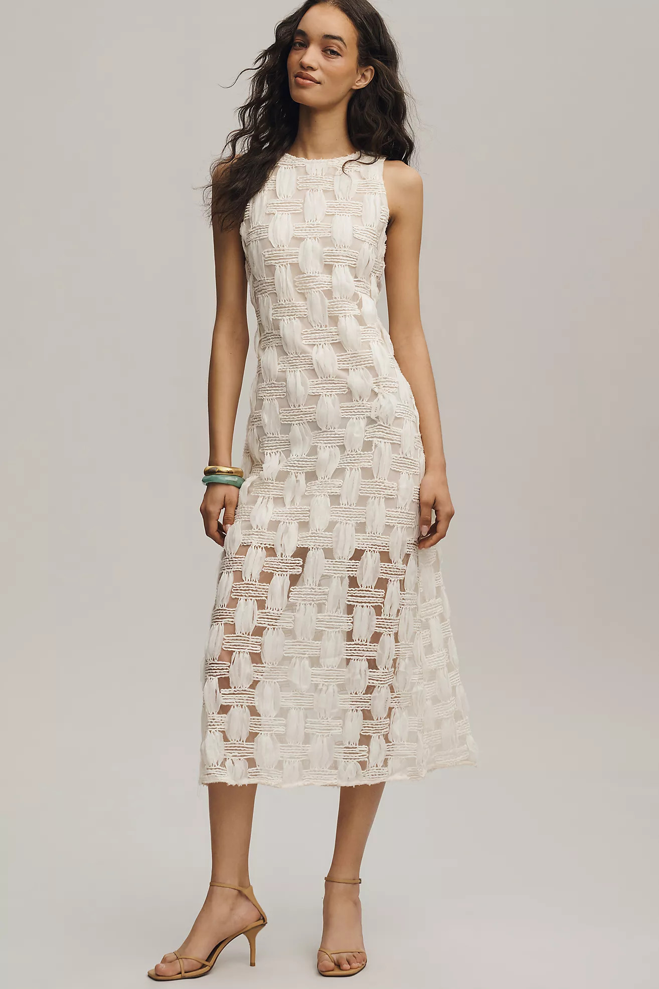 Endless Rose Sleeveless Textured Column Dress | Anthropologie (US)