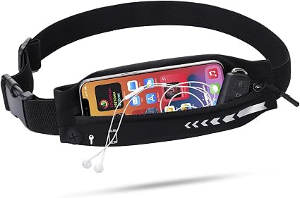 USHAKE Slim Running Belt for Women Men-Runners Phone Holder Fanny Pack, Adjustable, Bounce Free W... | Amazon (US)
