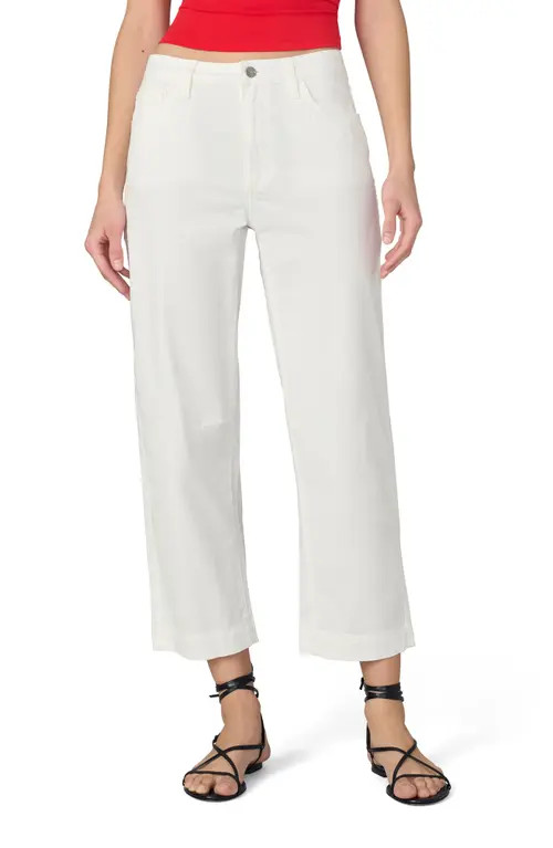 Joe's The Wilder High Waist Crop Relaxed Barrel Jeans in White at Nordstrom, Size 31 | Nordstrom