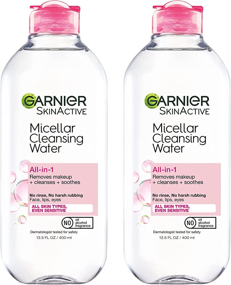 Garnier SkinActive Micellar Water for All Skin Types, Facial Cleanser & Makeup Remover, 13.5 fl. Oz, | Amazon (US)