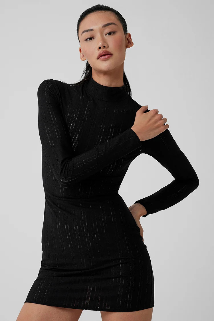Euphoria Long Sleeve Dress - Black | Alo Yoga