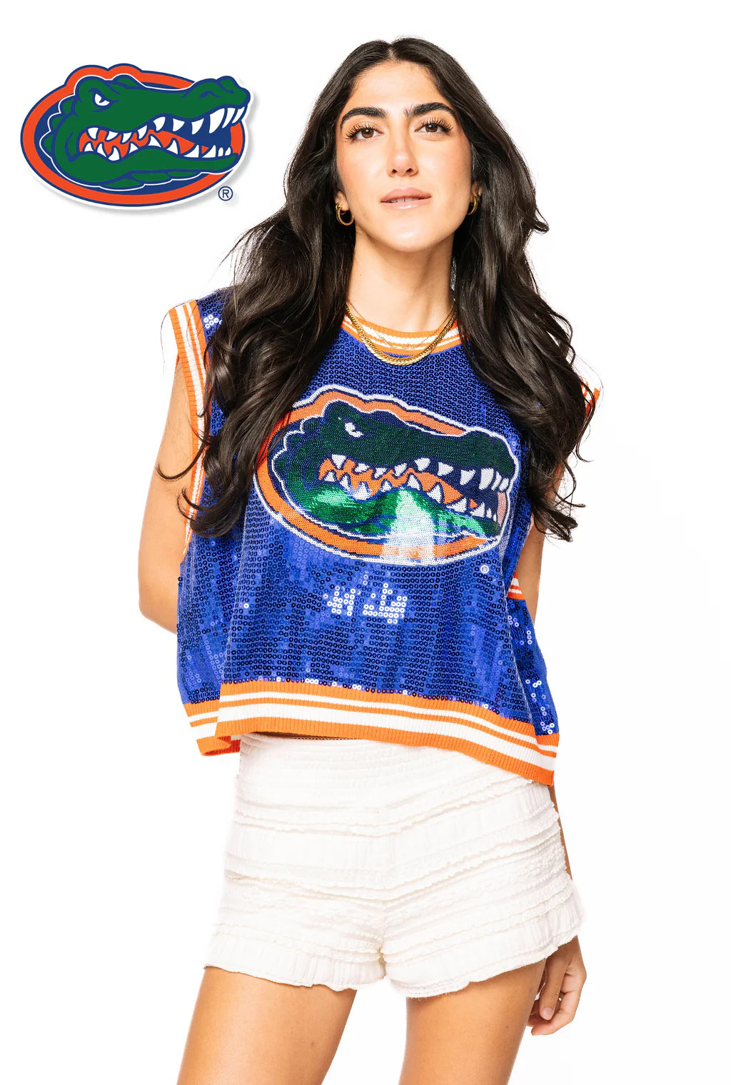 Licensed Florida Full Sequin Mascot Tank | Queen of Sparkles