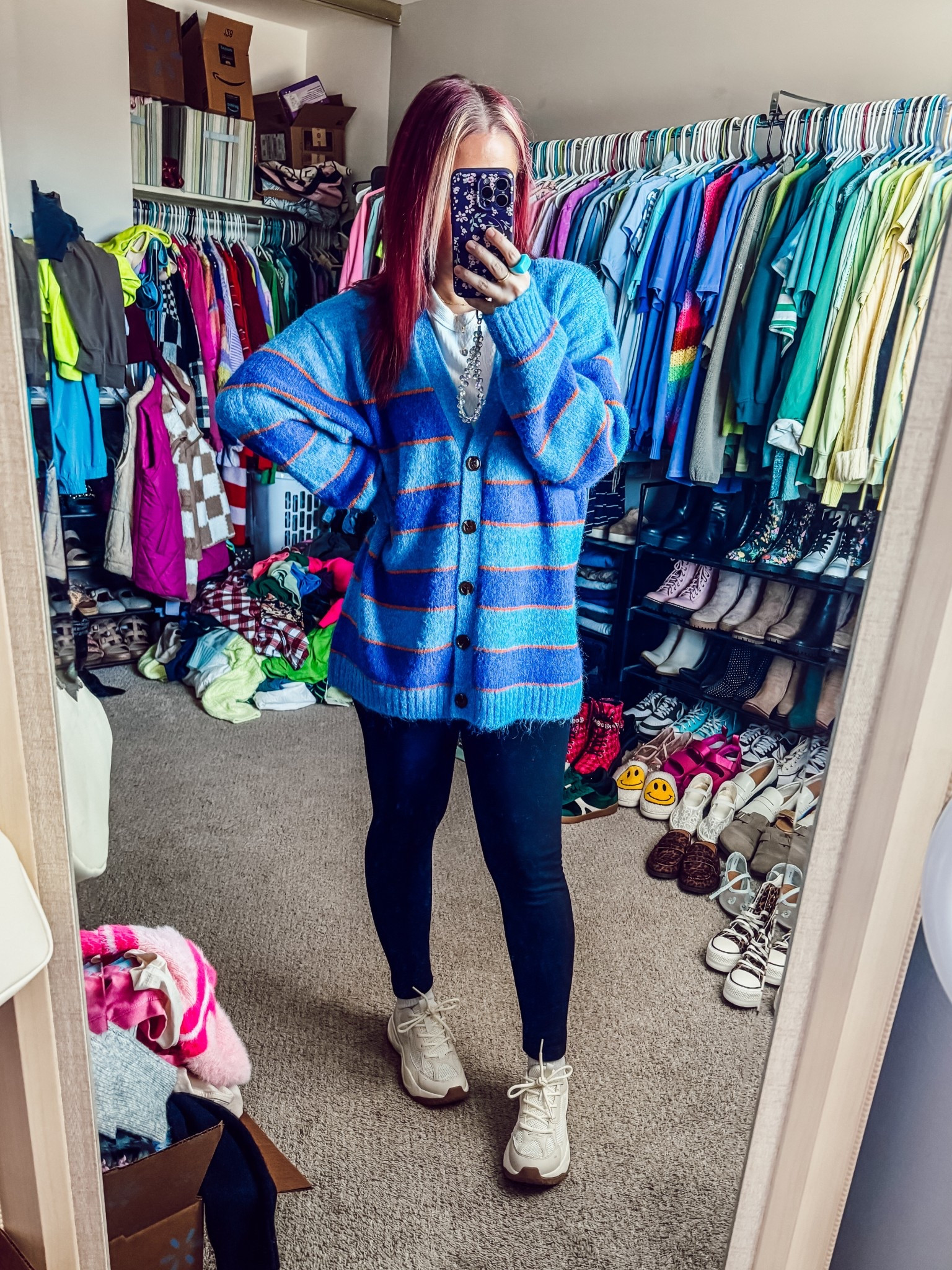 What I wore on Thanksgiving 
Tee - medium - old navy 
Cardigan - medium - urban outfitters (currently 40% off) 
Fleeced lined leggings - medium - old navy 
Shoes/earrings - target 
Necklaces/ring - Amazon 

#LTKHoliday #LTKCyberWeek #LTKSeasonal