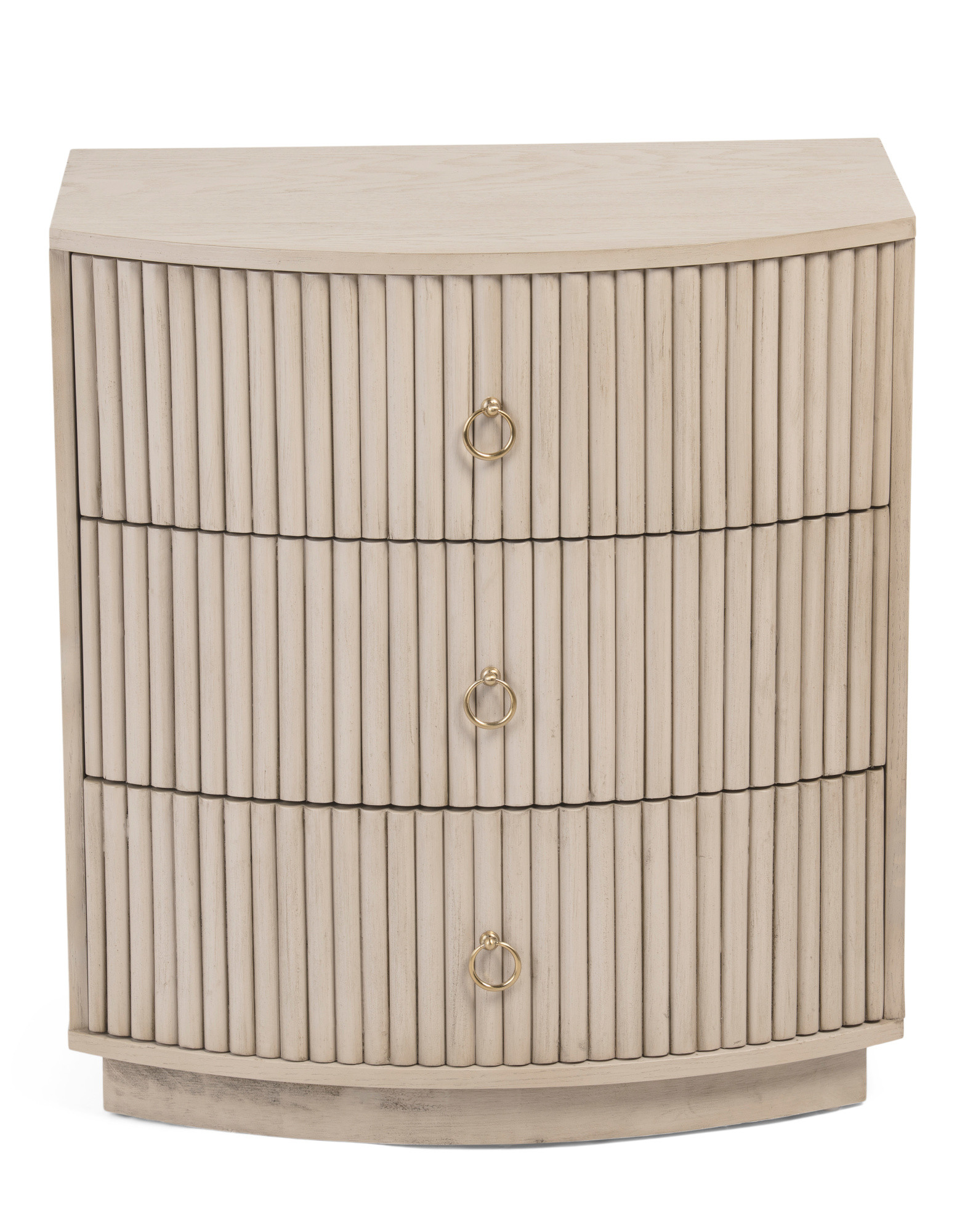 3 Drawer Fluted Side Table | Marshalls