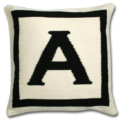 Reversible Letter Throw Pillow | Jonathan Adler US