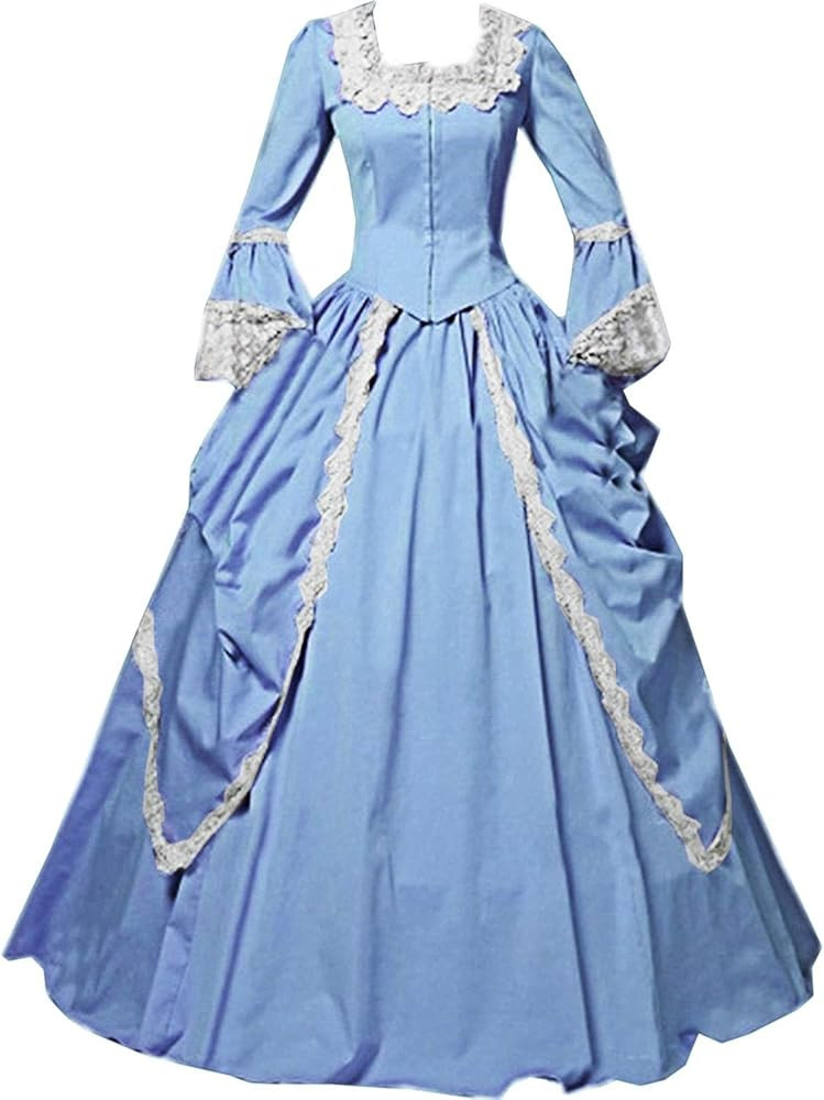 Womens Lace Marie Antoinette Ball Gown Dress Victorian Costume Dresses | Amazon (US)