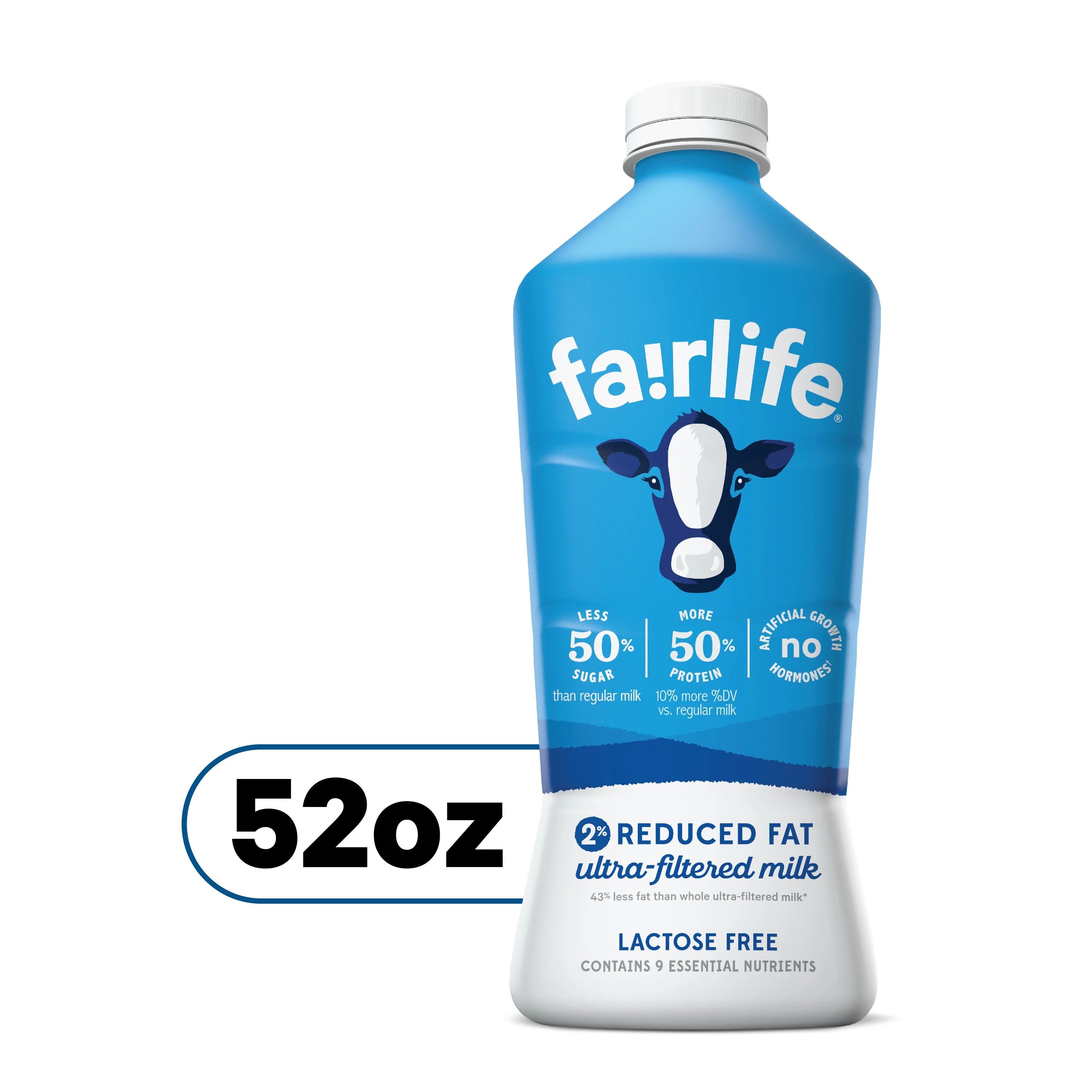 fairlife Lactose Free 2% Reduced Fat Ultra Filtered Milk, 52 fl oz | Walmart (US)