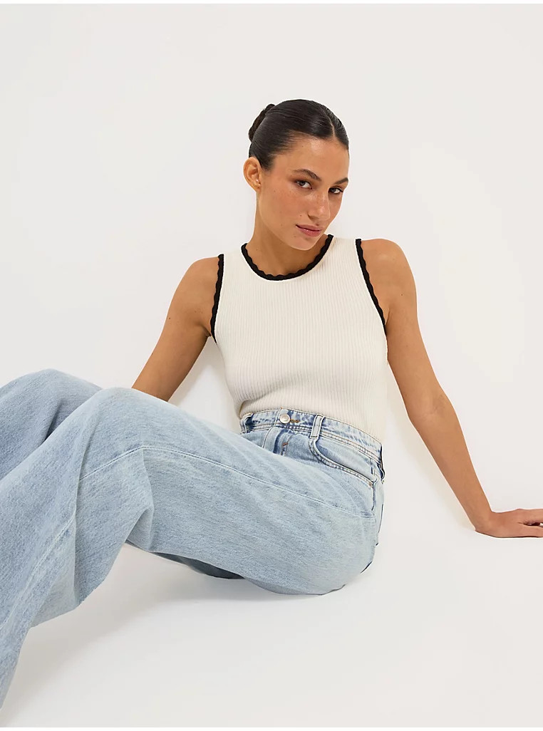 Light Wash Loose Straight Jeans | George