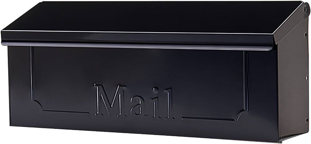 ARCHITECTURAL MAILBOXES Townhouse Galvanized Steel, Wall-Mount Mailbox, Black Small | Amazon (US)