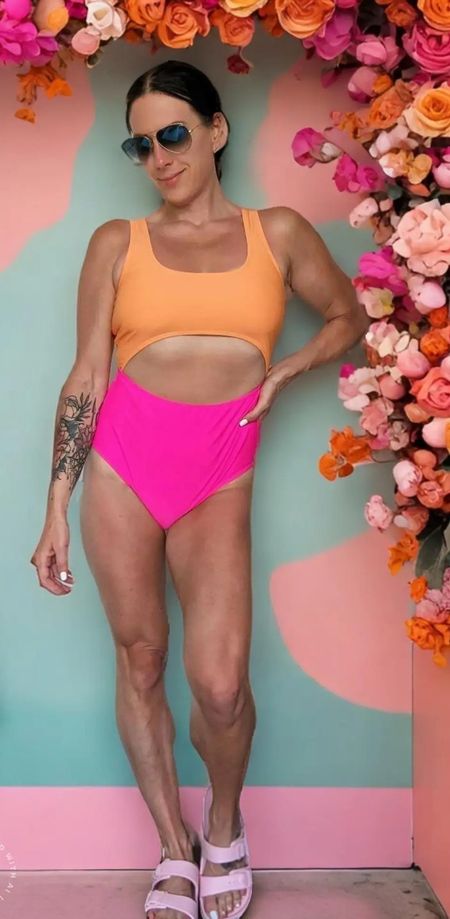 This pink and orange combo is so fun! Love this swimsuit and it's under $40 🩷🧡

#LTKfindsunder50 #LTKstyletip #LTKswim