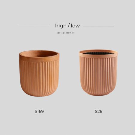 high low, get the look, splurge or save, pottery barn dupe, Walmart planter, fluted pot, fluted planter 

#LTKhome #LTKSeasonal #LTKFind