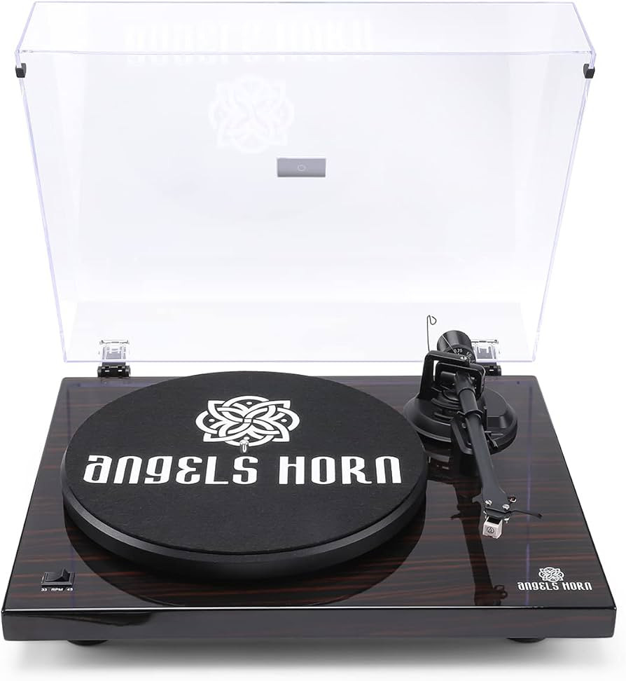 ANGELS HORN Turntable, Vinyl Record Player, Bluetooth Built-in Phono Preamp Belt Drive 2-Speed, A... | Amazon (US)