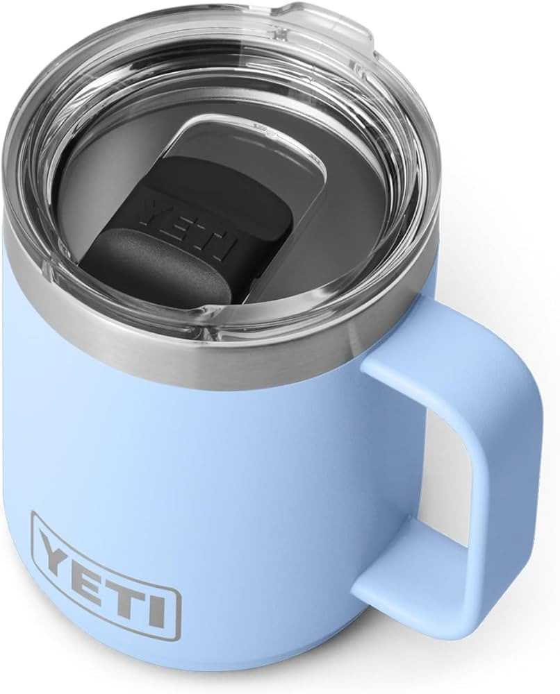 YETI Rambler 10 oz Stackable Mug, Vacuum Insulated, Stainless Steel with MagSlider Lid, Big Sky B... | Amazon (US)