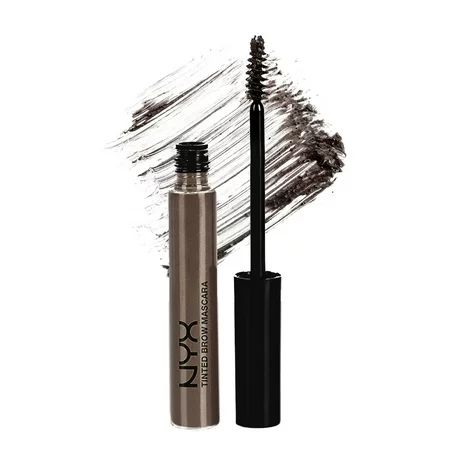 Black NYX Tinted Brow Mascara Cosmetics Makeup - Pack of 1 w/ SLEEKSHOP Teasing Comb | Walmart (US)