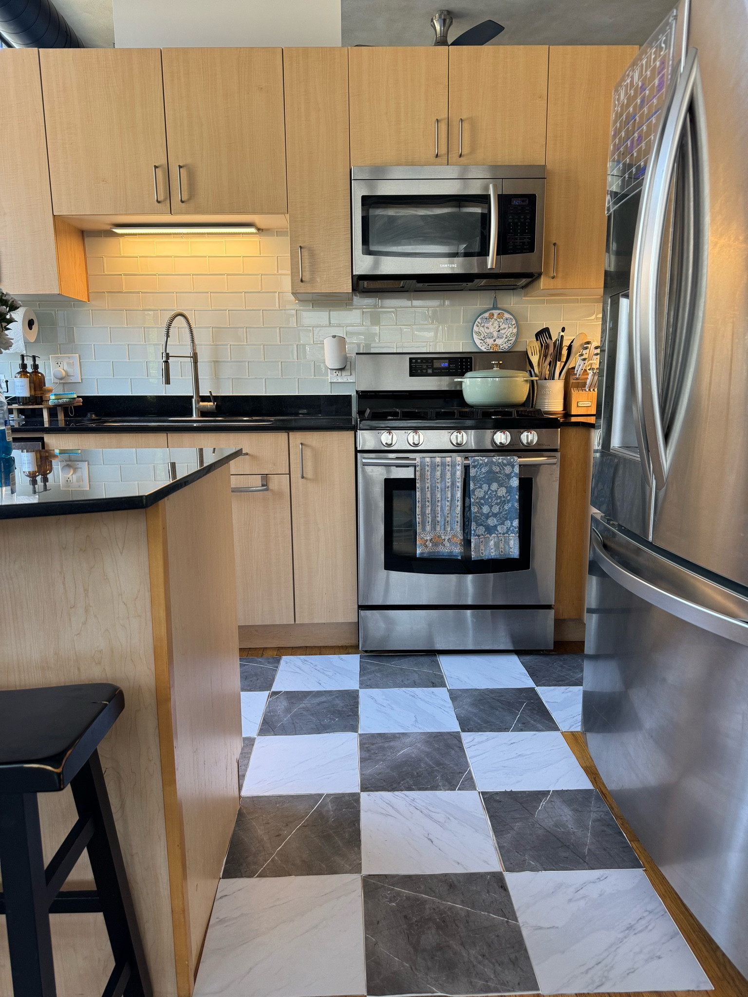 Peel and stick tiles for the kitchen or bathroom. Extremely good quality and look just like marble! 

#LTKHome