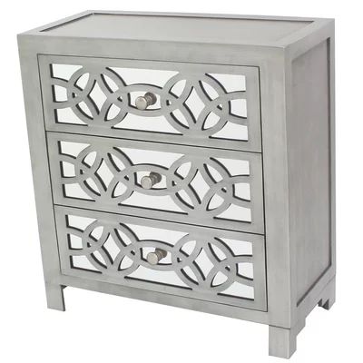 Elkton 3 Drawer Accent Chest House of Hampton® Color: Silver | Wayfair North America