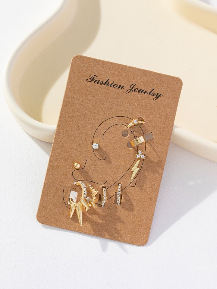 10st Klein Oorbellen set ( Studs , Oorbeschermers , Hoepels ) Voor vrouwen , Hip Hop Stijl: , Een... | SHEIN