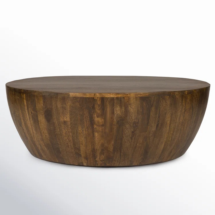 Vivenne Mango Wood Drum Coffee Table | Wayfair North America