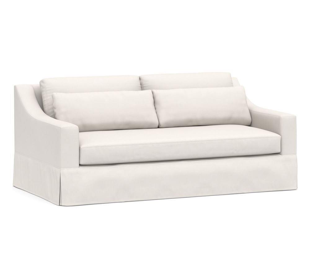 York Slope Arm Deep Seat Slipcovered Sofa | Pottery Barn (US)