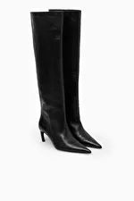 POINTED-TOE LEATHER KNEE-HIGH BOOTS | COS (US)