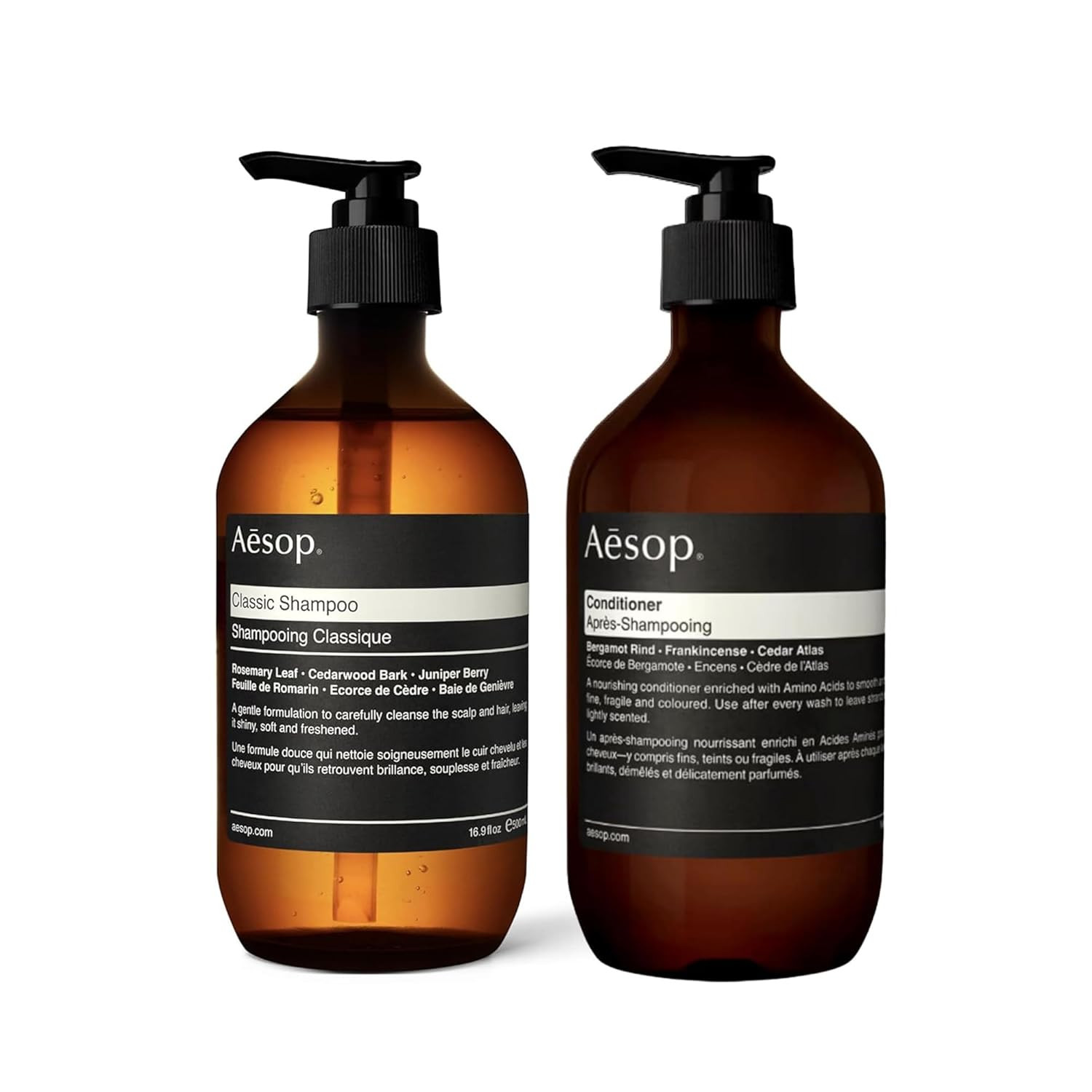 Aesop Classic Shampoo & Conditioner Set | Adds Shine, Hydration, Softness to Hair | 500 mL / 16.9... | Amazon (US)