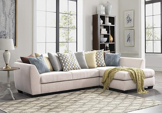 Acanva Luxury Contemporary Chenille Sofa Set L-Shape 2-Piece Living Room Couch with Chaise Lounge... | Amazon (US)