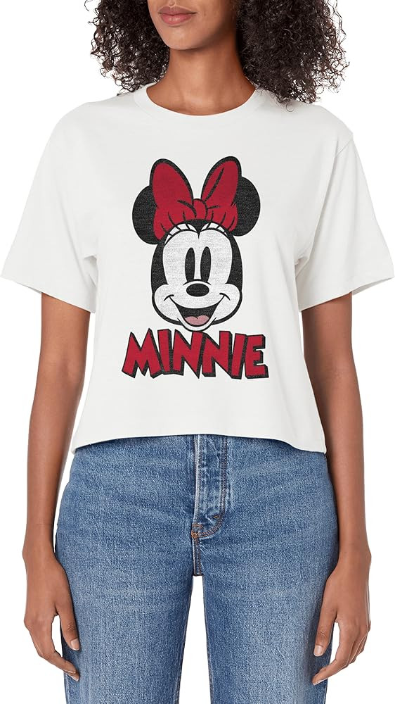 Disney Mickey and Friends Minnie Mouse Classic Portrait Women's Crop Top | Amazon (US)