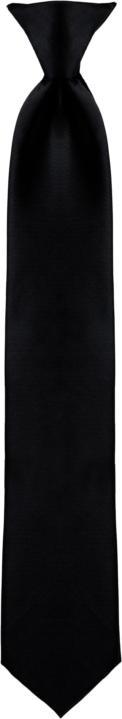 boxed-gifts Clip on Ties for Men - Premium Black Solid Color Clip on Tie | Amazon (US)