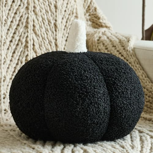 Ddliury Pumpkin Pillows, Halloween Fall Room Décor (Black, 11 Inches) | Amazon (US)