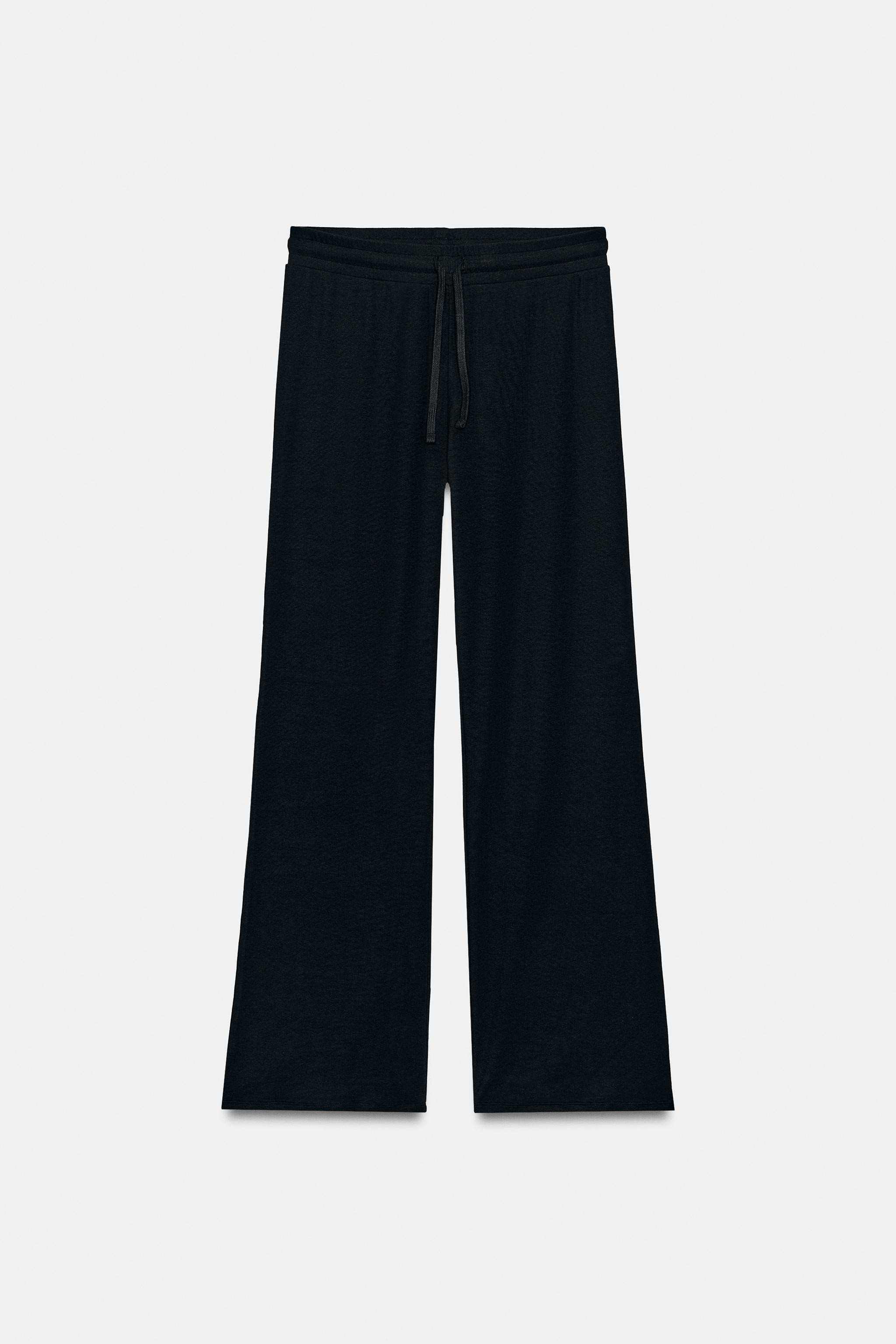 RIBBED STRAIGHT LEG PANTS | Zara US