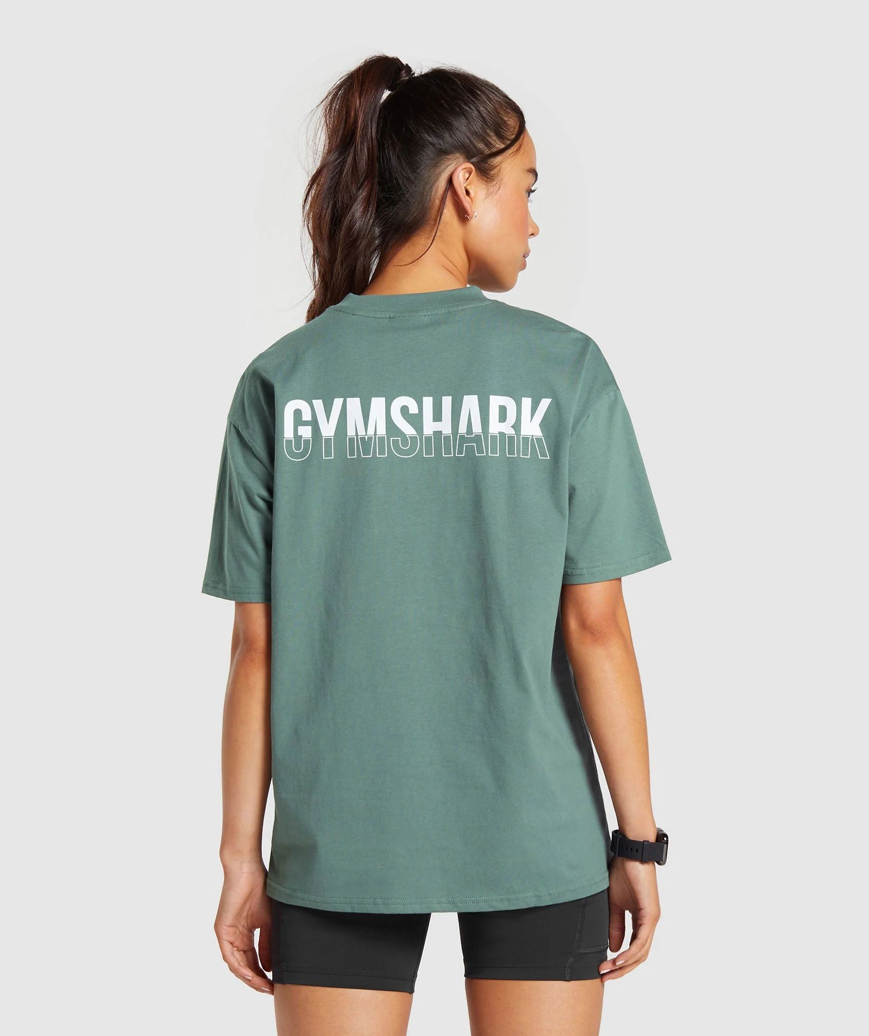 Gymshark Fraction Oversized T-Shirt - Cargo Teal | Gymshark (Global)
