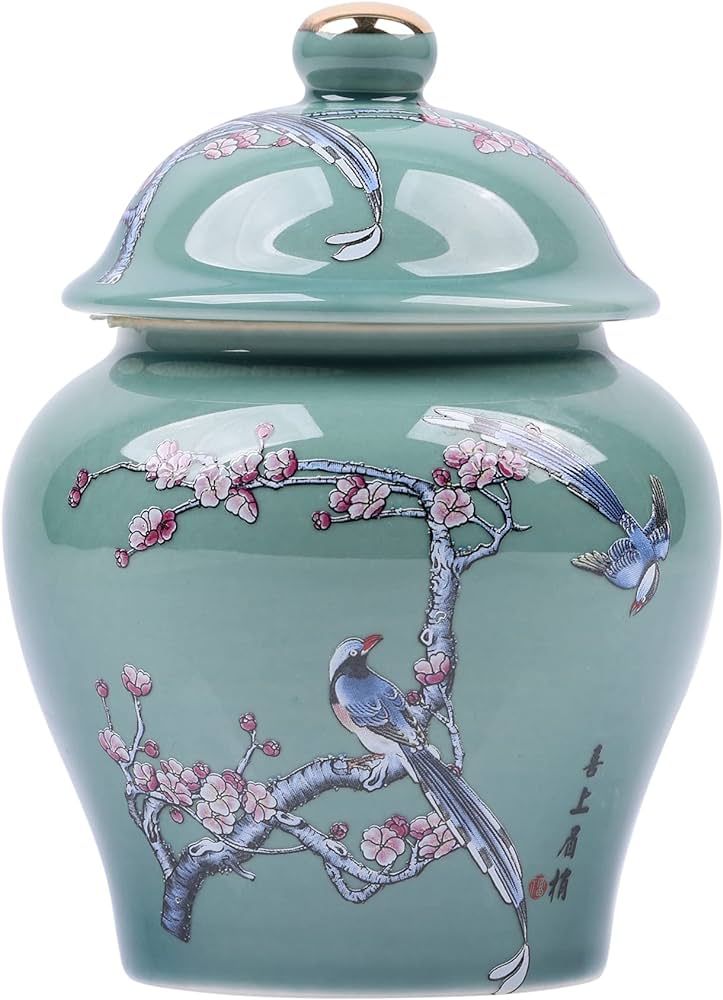 XINGYAN Chinoiserie Blue and White Porcelain Mini Ceramic Ginger Jars with Lid Ancient Chinese,Or... | Amazon (US)