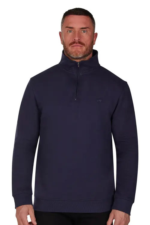Raging Bull Jersey Quarter Zip Sweat in Navy at Nordstrom, Size X-Large Big | Nordstrom