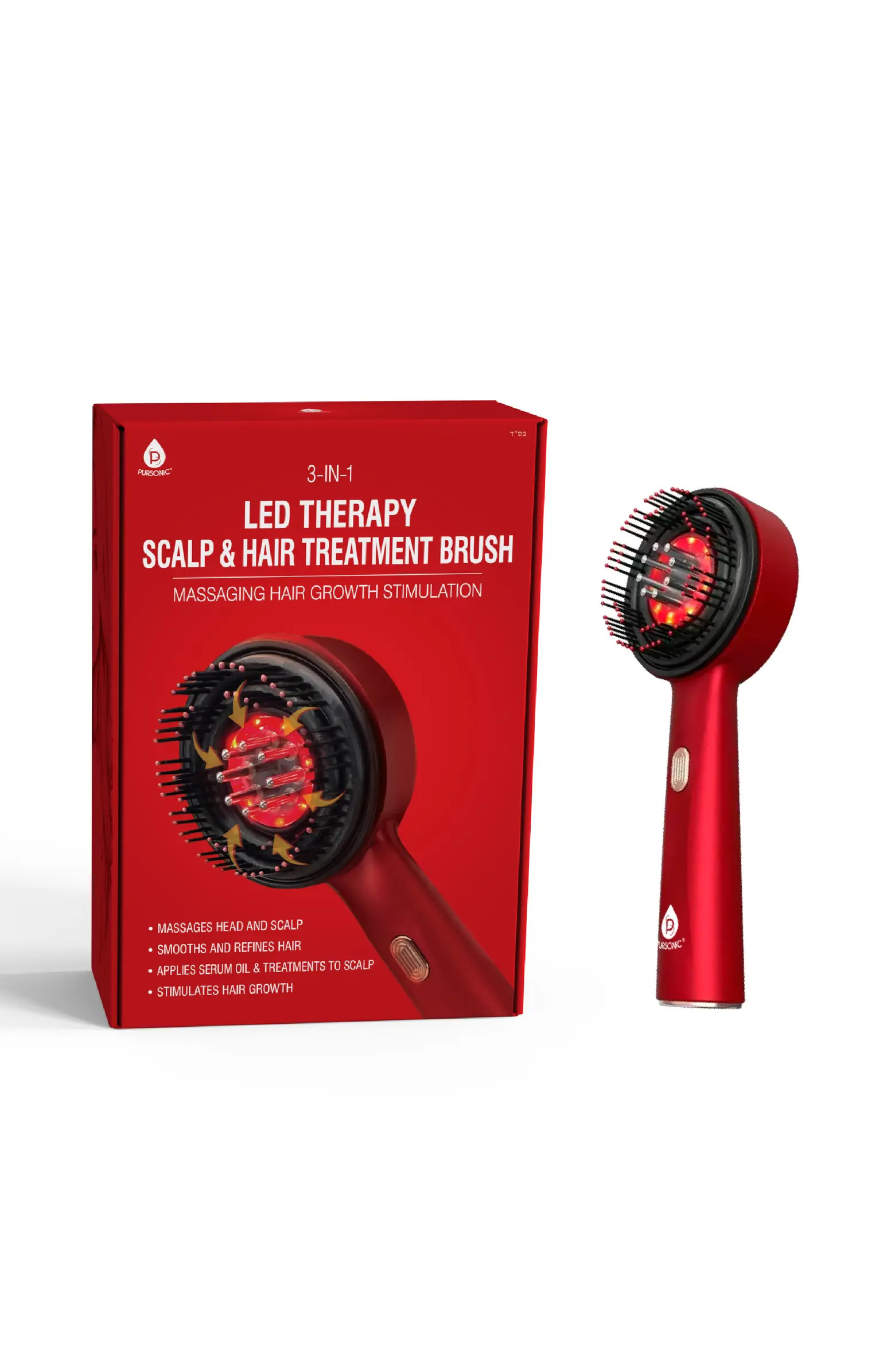 3-in-1 Red Light Therapy Scalp & Hair Growth Brush Stimulate Growth, Boost Volume, Enhance Scalp ... | Nordstrom