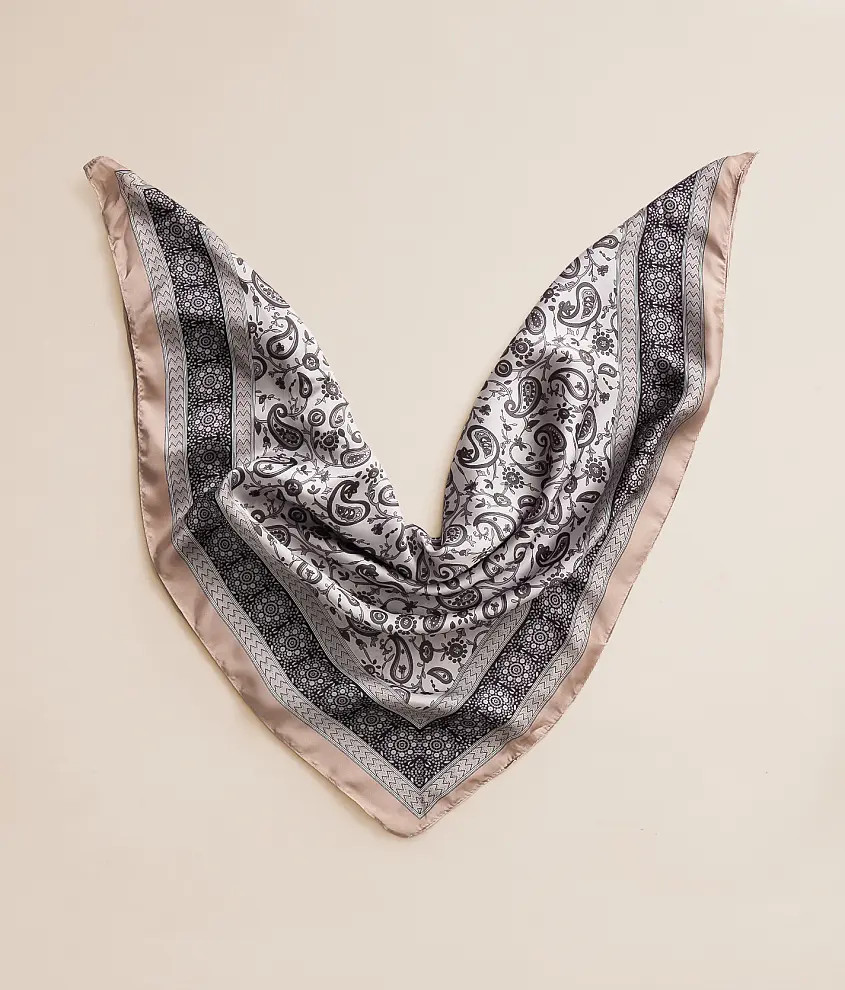 Paisley Satin Fashion Scarf | Buckle