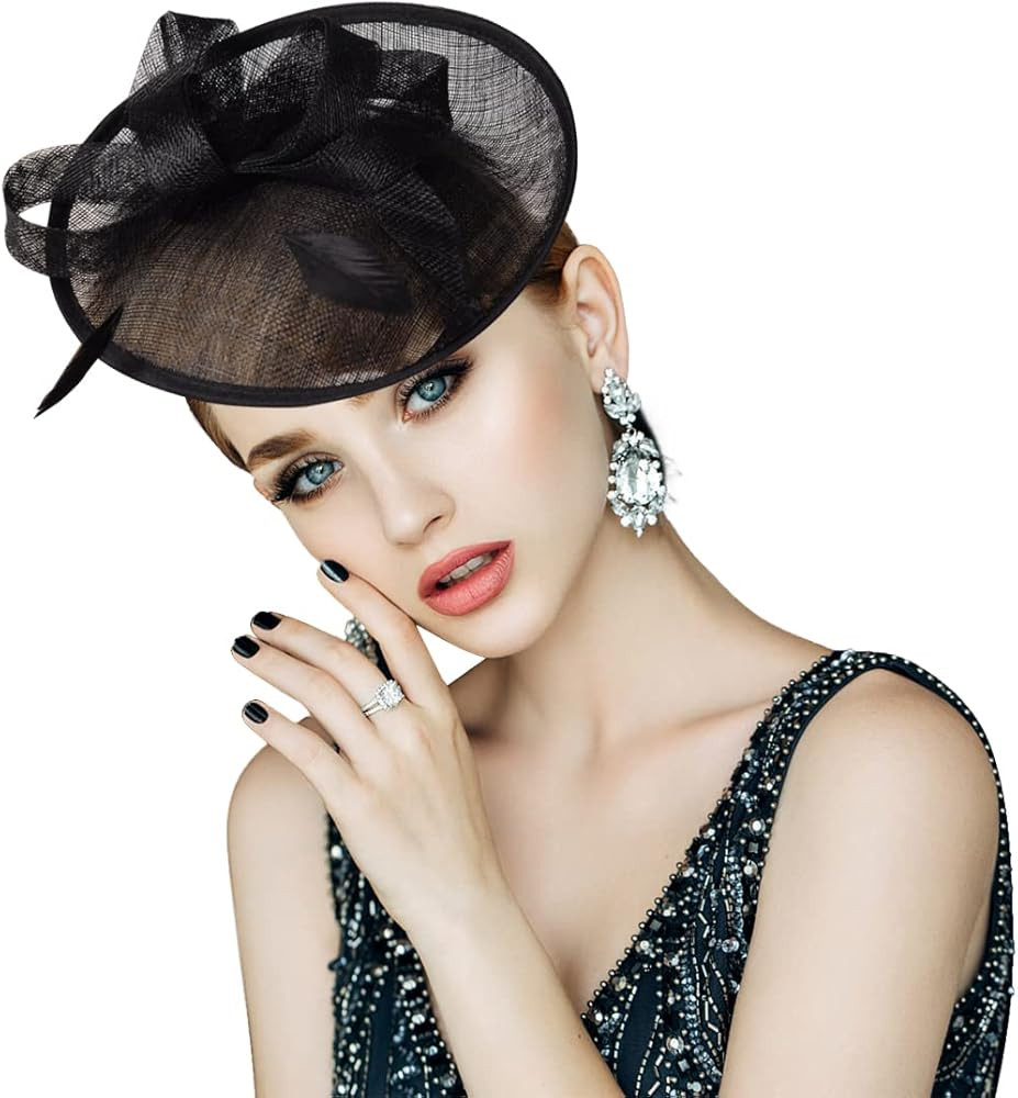 Specell Fascinator Hats for Women, Fascinators for Women Tea Party, Linen Hat Fascinators for Wom... | Amazon (US)