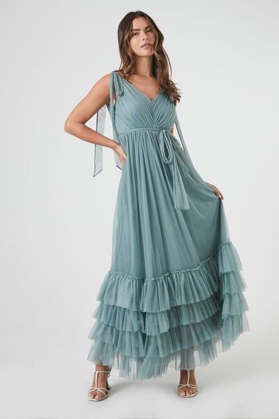 Tiered Ruffle-Trim Maxi Dress | Forever 21 (US)
