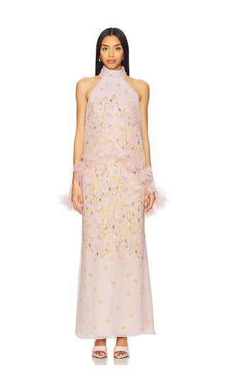 ELLIATT Tulsia Cape Maxi Dress in Pink Multi - Pink. Size XL (also in M, S, XS). | Revolve Clothing (Global)