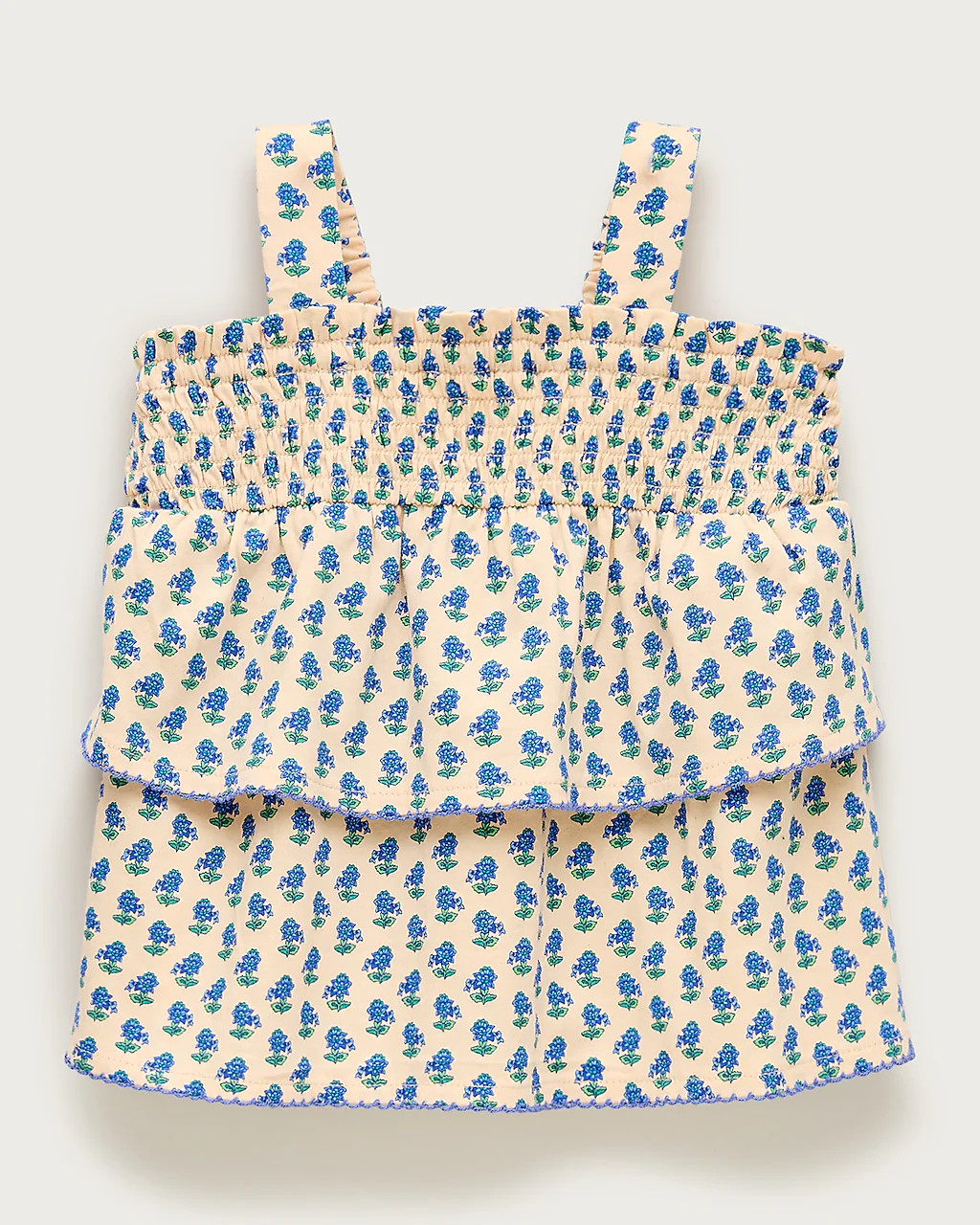 Girls' tiered smocked top in broken-in jersey | J. Crew US