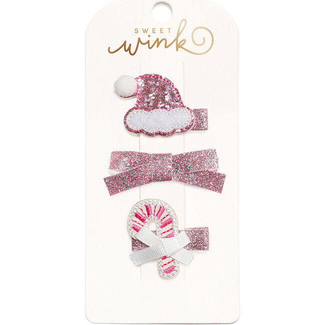 Pink Christmas Clip Set, Multi | Maisonette