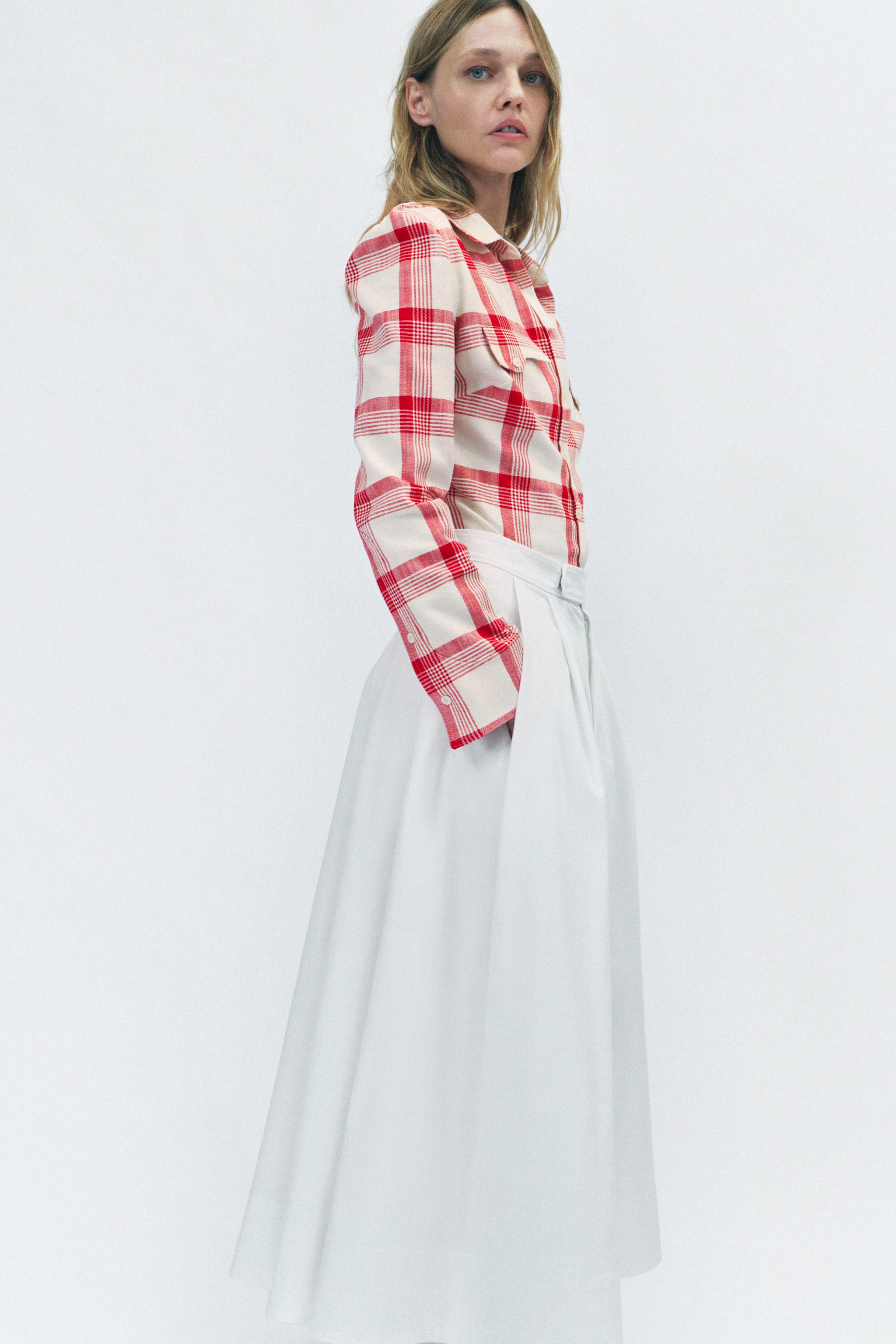 ZW COLLECTION CAPE MIDI SKIRT | Zara UK