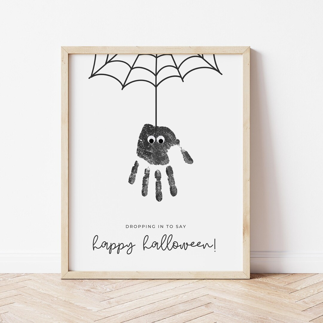 Spider Handprint Craft, Happy Halloween Handprint Craft Printable, Homeschool Preschool Kindergar... | Etsy (US)