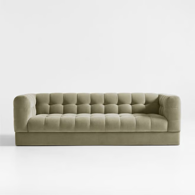 Chiltern Velvet Tufted Sofa 94" + Reviews | Crate & Barrel | Crate & Barrel