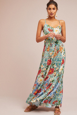 Farm Rio Hibiscus Maxi Dress | Anthropologie (US)