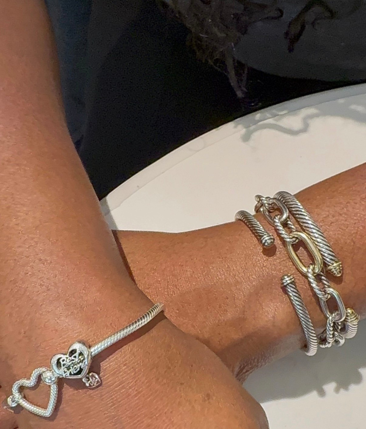 Some of my favorite everyday bracelets - with @pandora and David Yurman - classy, stylish, can be used as stacking too with other bracelets #braclets #davidyurman #pandora #jewelry 

#LTKWorkwear