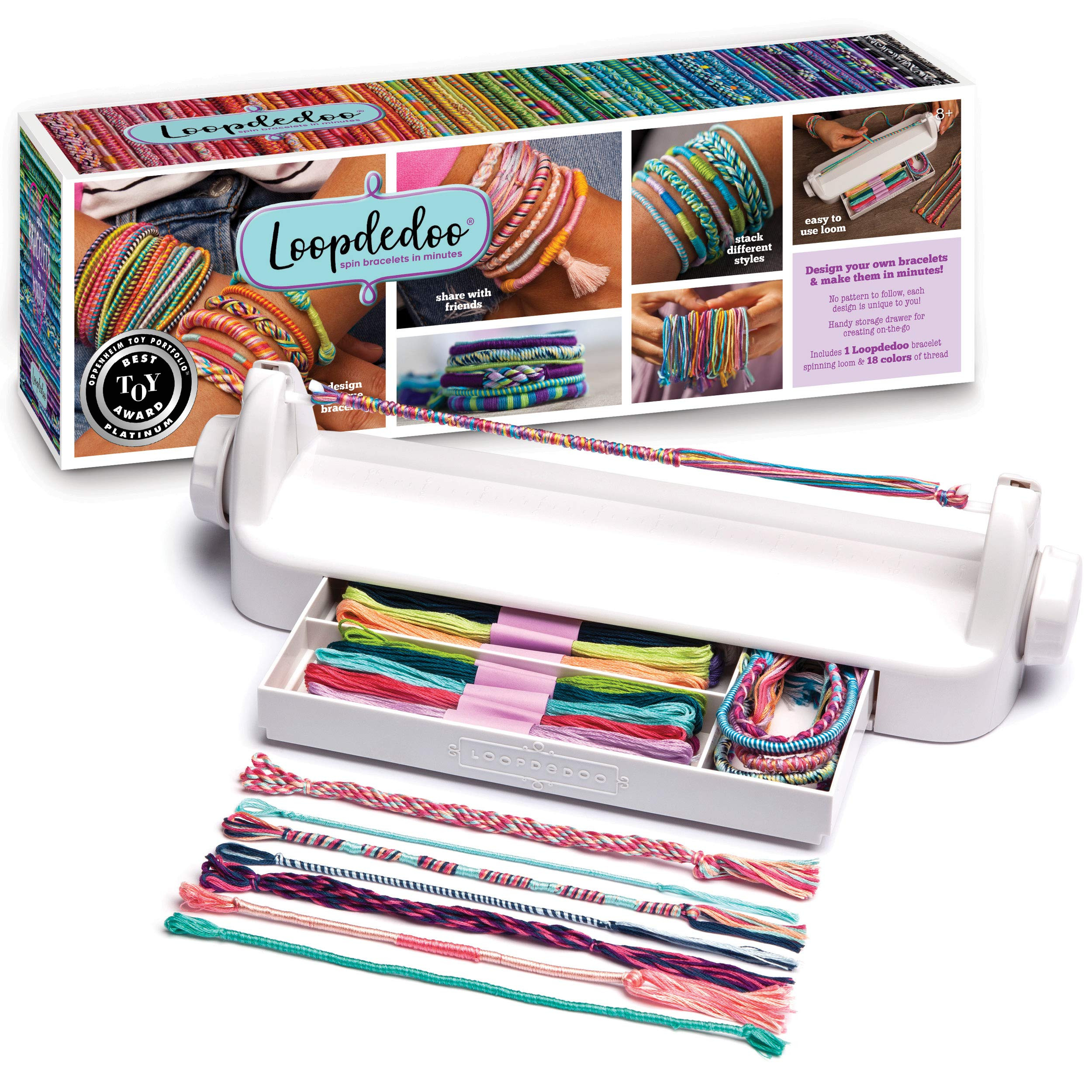 Loopdedoo DIY Friendship Bracelet Maker Kit for Kids - Make Bracelets in Minutes for Birthdays an... | Amazon (US)